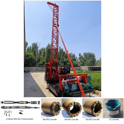クローラー/トレーラー/スキッド シャーシに取り付けられた 22kw 探査掘削リグ