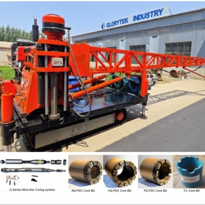 クローラーシャーシに取り付けられた50m 100m 200m 300m探査掘削リグ